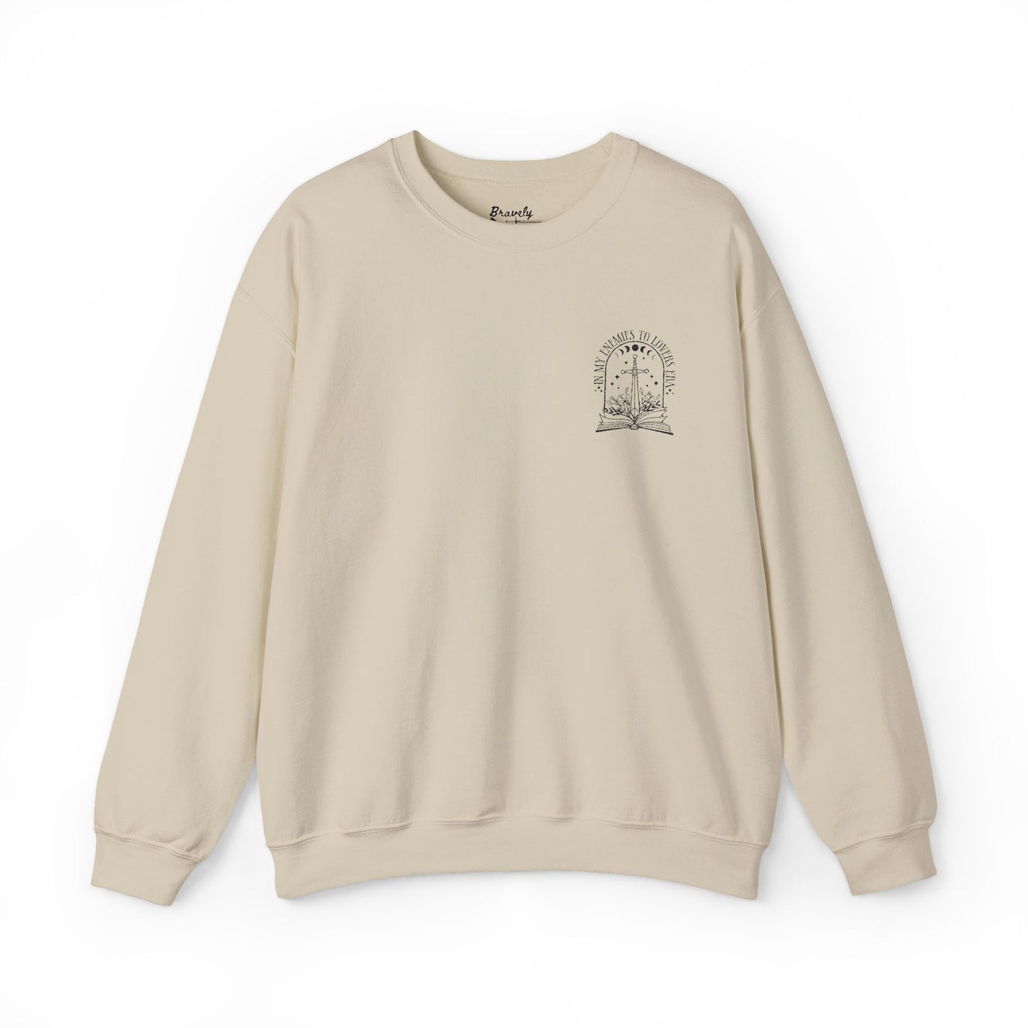 “In My Enemies to Lovers Era” Embroidered Sweatshirt | Cozy Bookish Pullover for Romantasy Readers