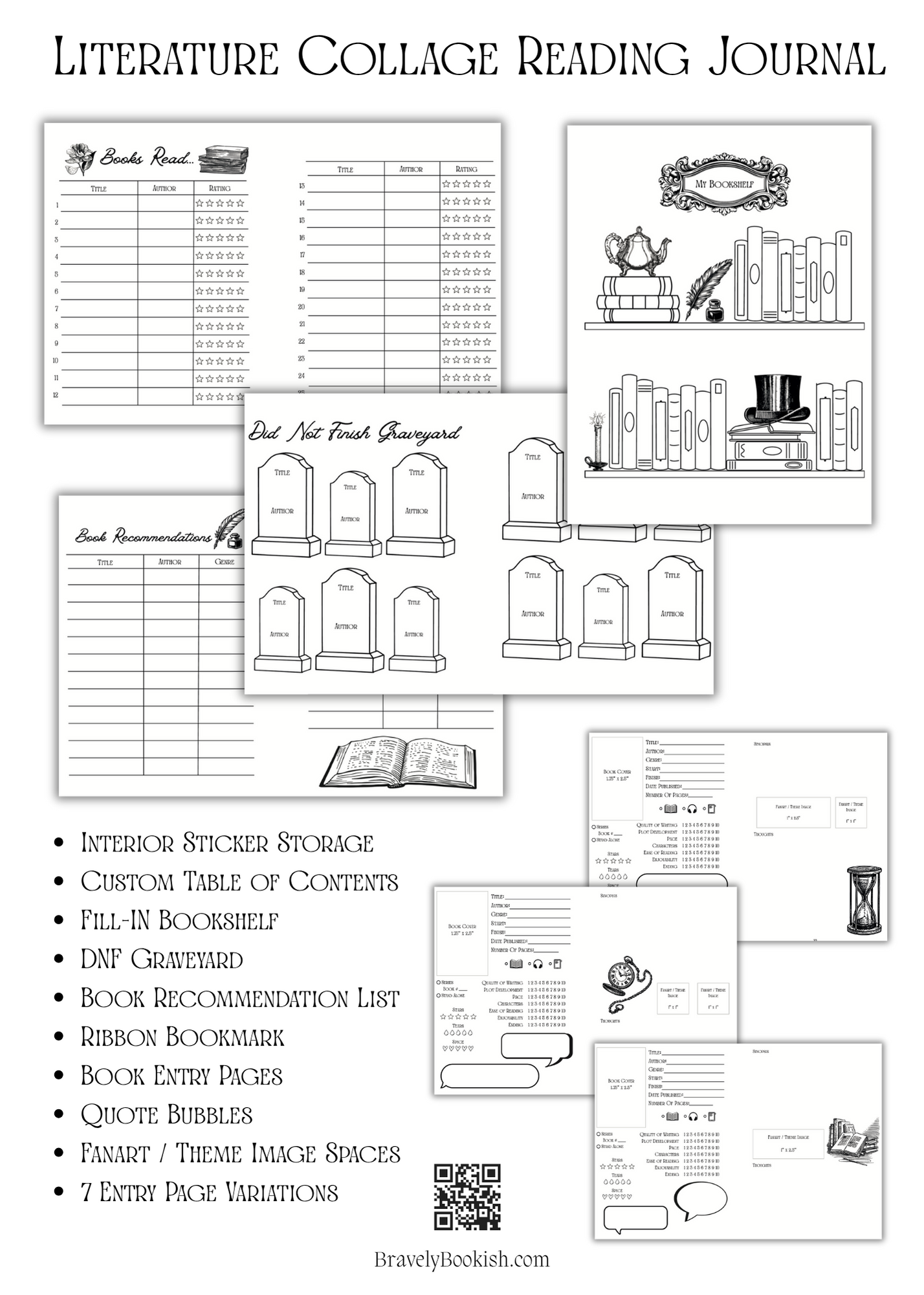 Crystalline Chapters - 5x7 Literature Reading Junk Journal