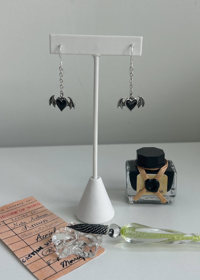 Veiled Heart Earrings