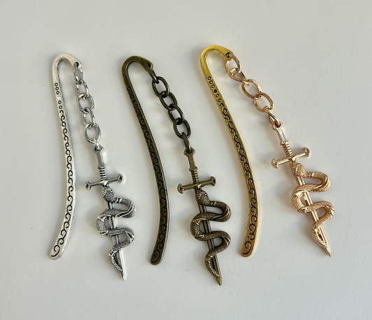 Serpentblade – Sword & Serpent Charm Bookmark