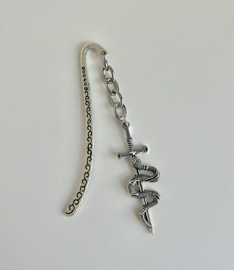 Serpentblade – Sword & Serpent Charm Bookmark