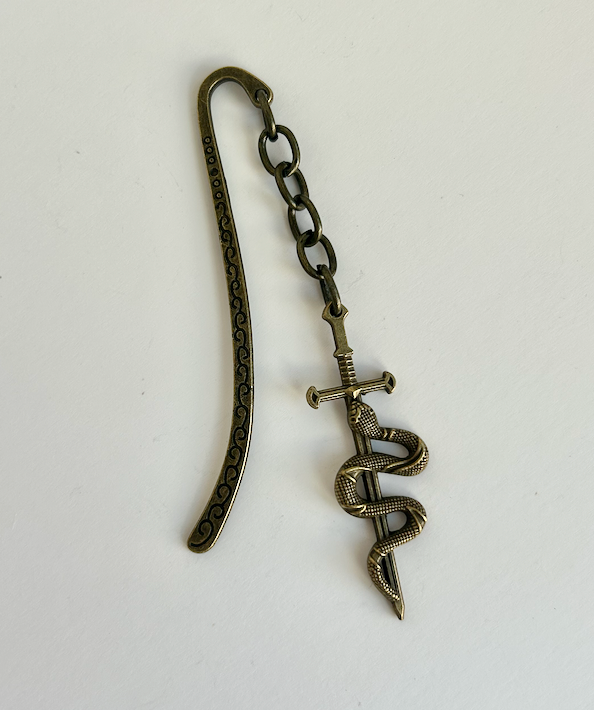 Serpentblade – Sword & Serpent Charm Bookmark