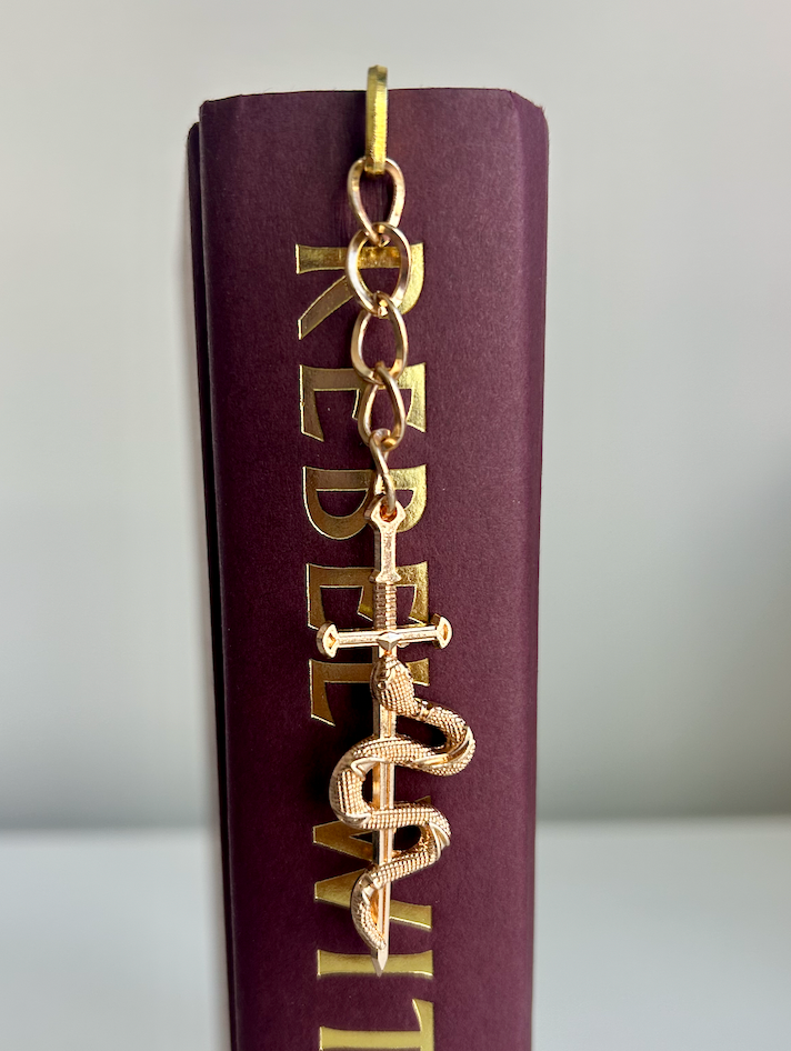 Serpentblade – Sword & Serpent Charm Bookmark