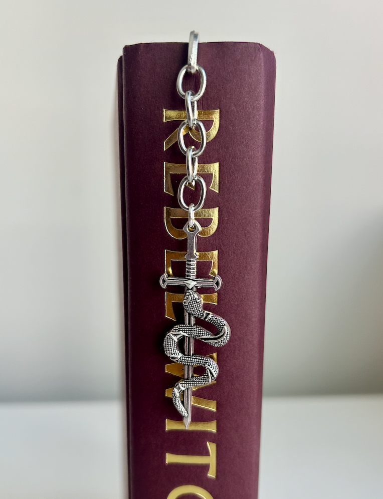 Serpentblade – Sword & Serpent Charm Bookmark