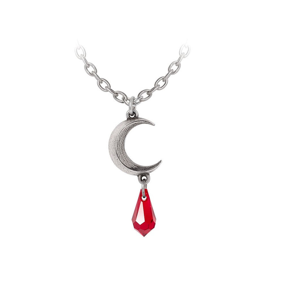 Crescent Moon Tear Necklace
