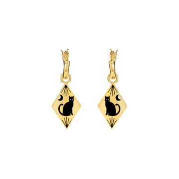 Black Cat Earrings-1