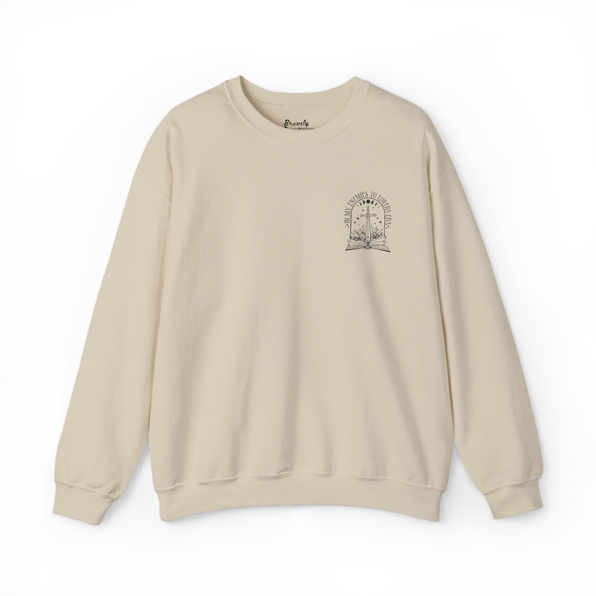 “In My Enemies to Lovers Era” Embroidered Sweatshirt | Cozy Bookish Pullover for Romantasy Readers-zoom-1