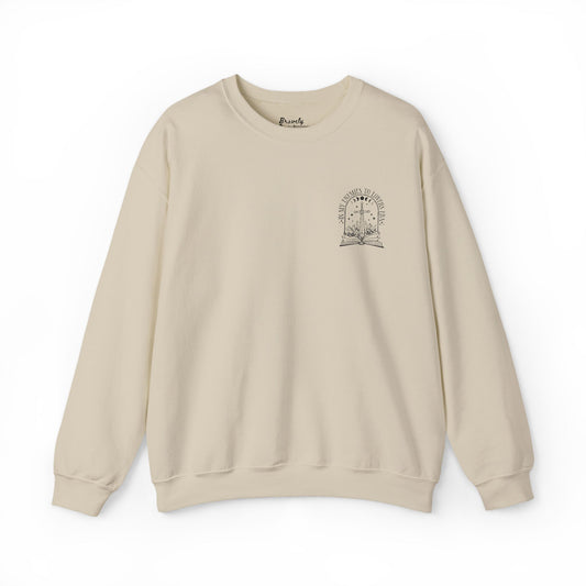 “In My Enemies to Lovers Era” Embroidered Sweatshirt | Cozy Bookish Pullover for Romantasy Readers