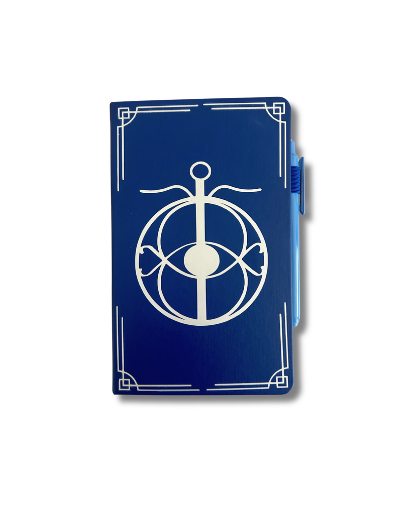 Elena's Eye – Hand-Embellished Classic Ruled Faux Leather Journal-zoom-