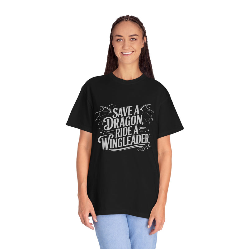 Save a Dragon, Ride a Wingleader Tee — Fantasy Romance Shirt-zoom-