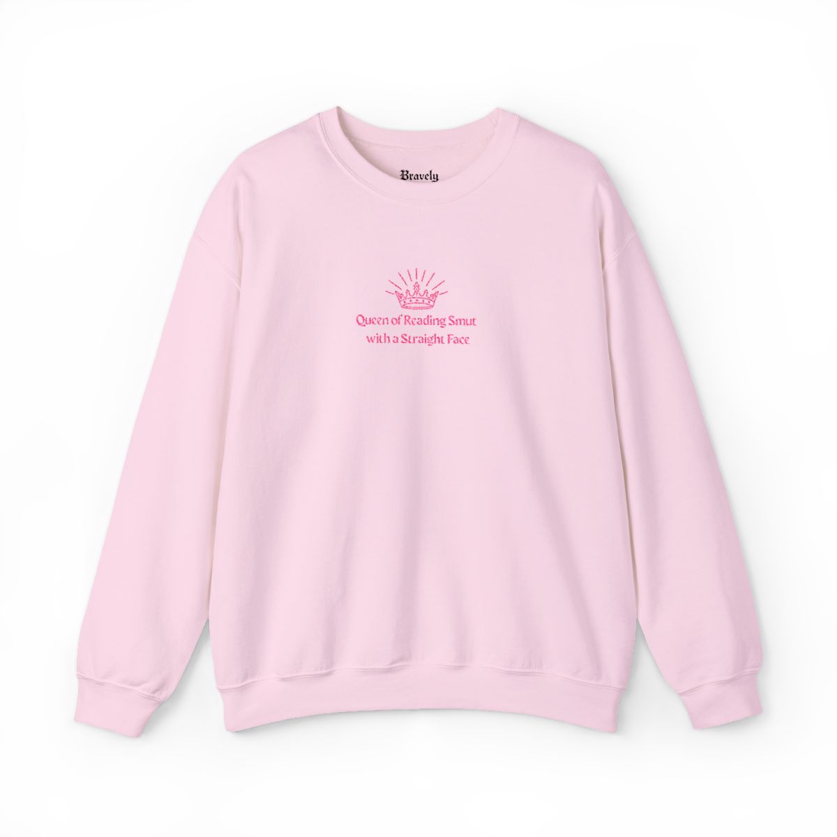 Queen of Reading Smut Crewneck Sweatshirt – Bookish Humor Pullover, Spicy Romance Reader Aesthetic-1
