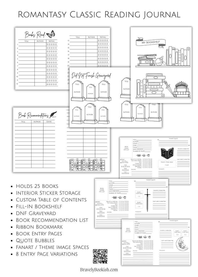 5x7 Romantasy Classic Reading Journal-zoom-