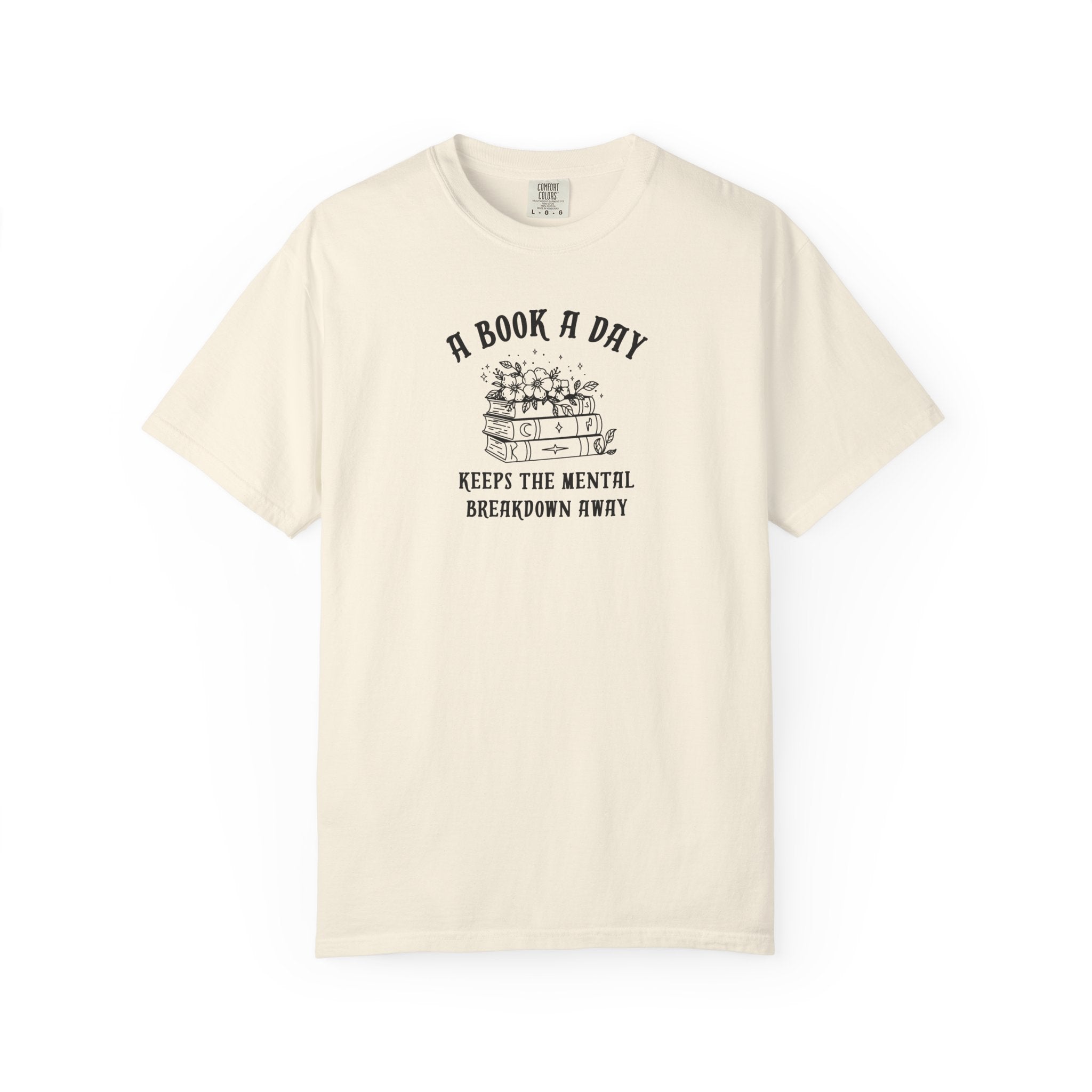 A Book a Day Keeps the Breakdown Away Tee-zoom-1