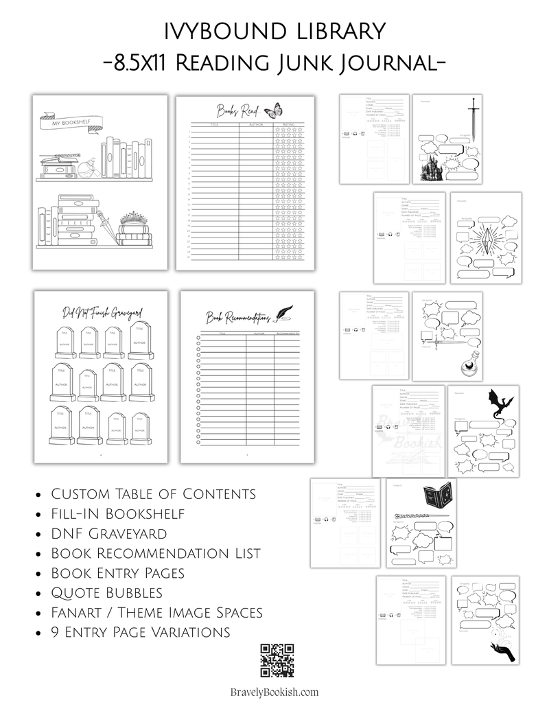 Ivybound Library – 8.5x11 Reading Junk Journal-zoom-