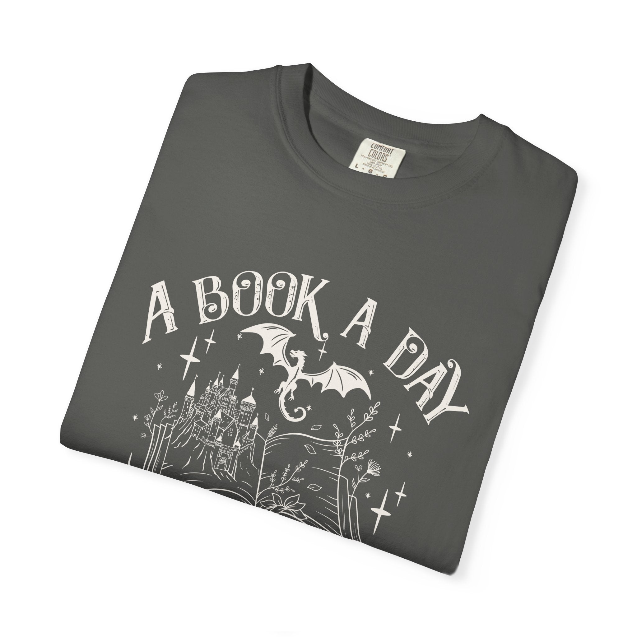 A Book a Day Tee — Fantasy Reader Comfort Colors Shirt-zoom-2