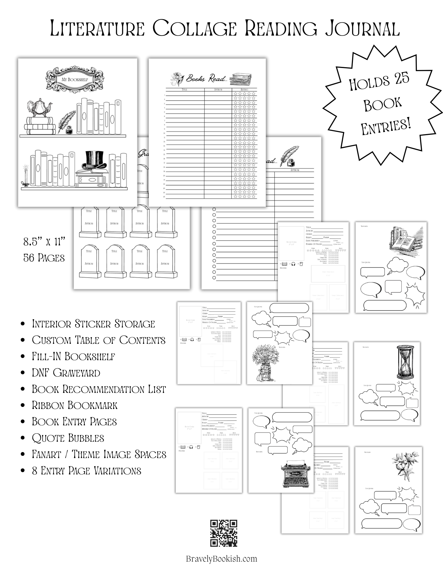 8.5x11 Literature Reading Junk Journal-zoom-2