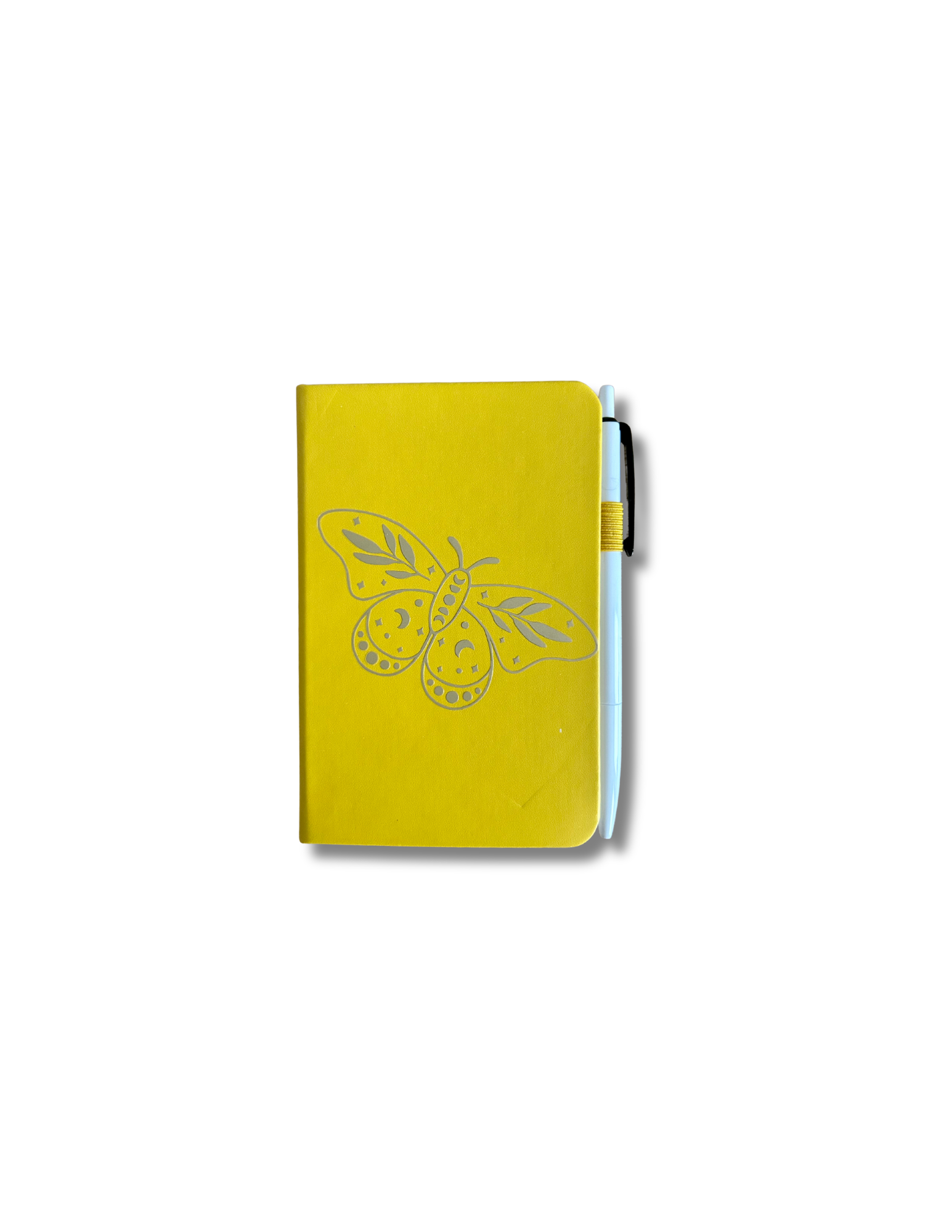 Mystic Butterfly: Hand-Embellished College Ruled Faux Leather Mini Journal