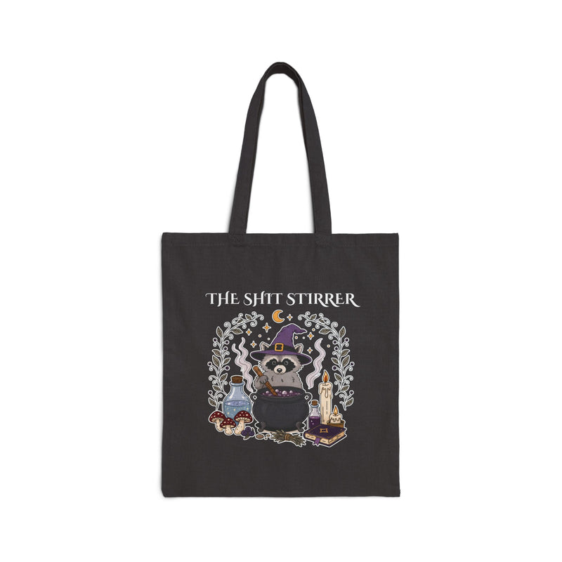 The Shit Stirrer Tote – Witchy Raccoon Cauldron Tote Bag-zoom-