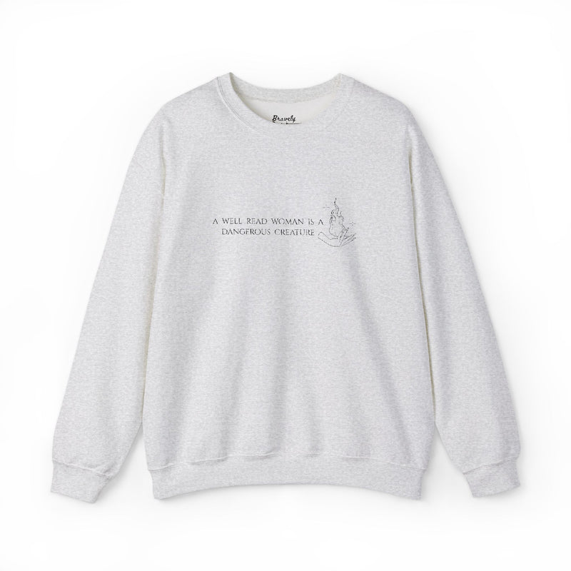 A Well-Read Woman Is a Dangerous Creature Sweatshirt-zoom-