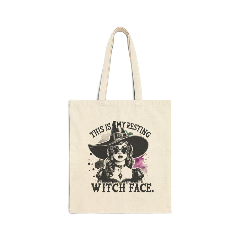 Resting Witch Face - Witchy Canvas Tote-zoom-