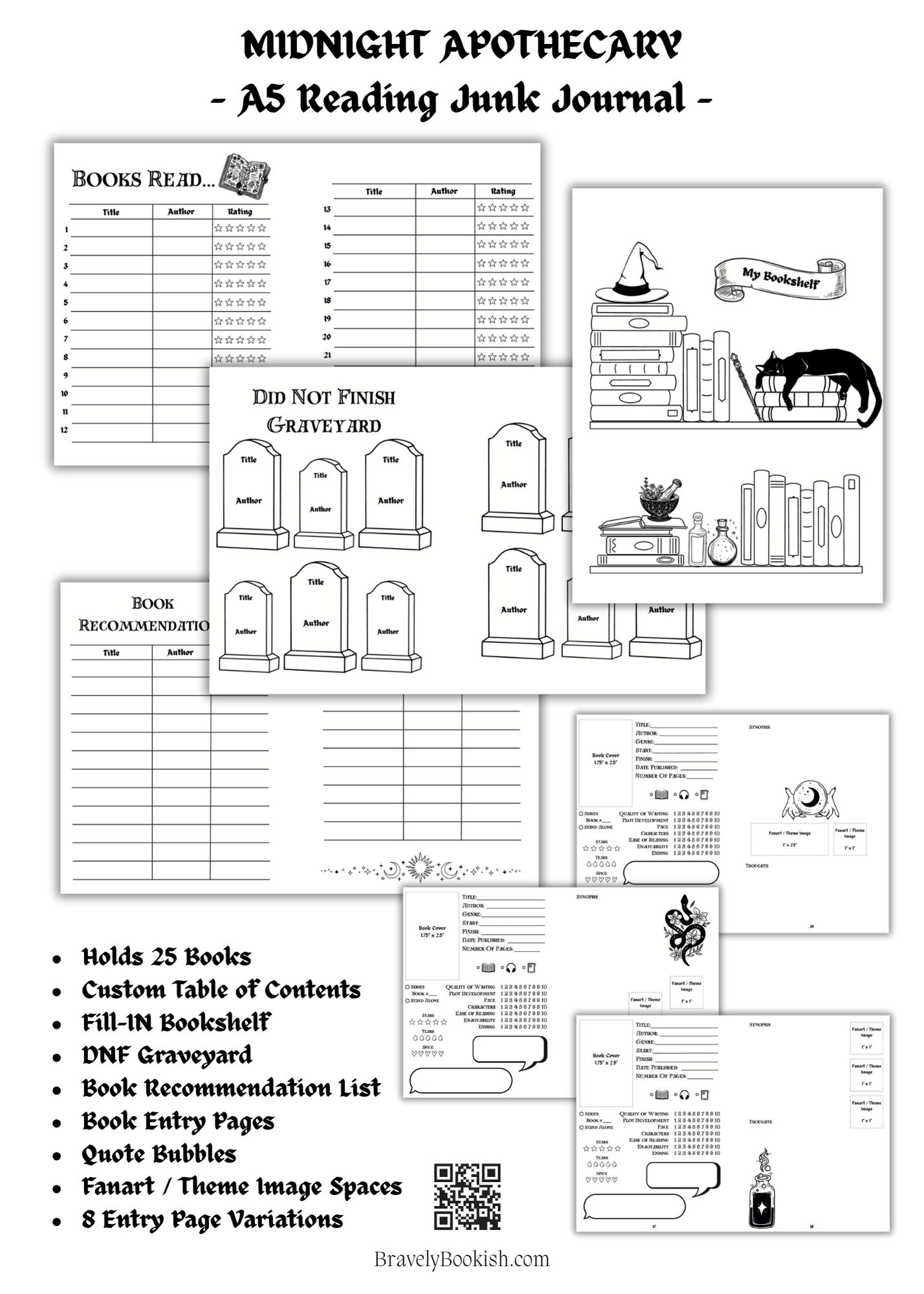 Midnight Apothecary – A5 Reading Junk Journal-zoom-3