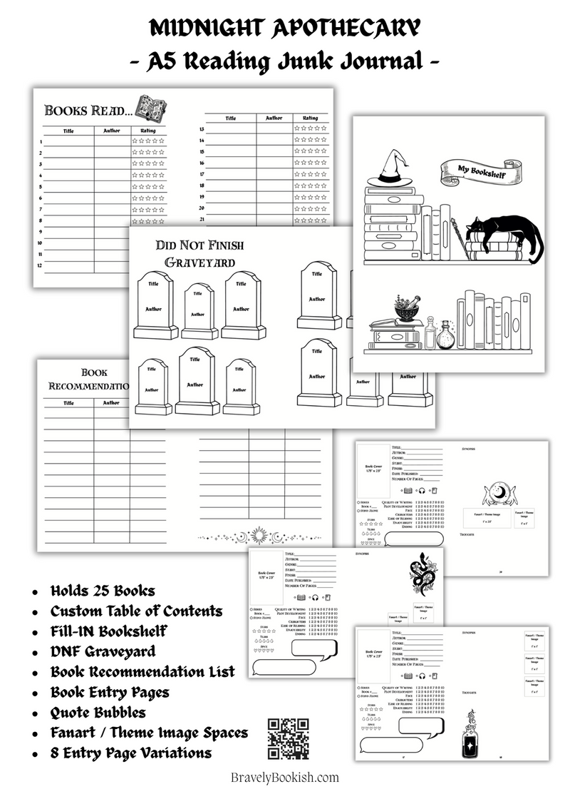 Midnight Apothecary – A5 Reading Junk Journal-zoom-