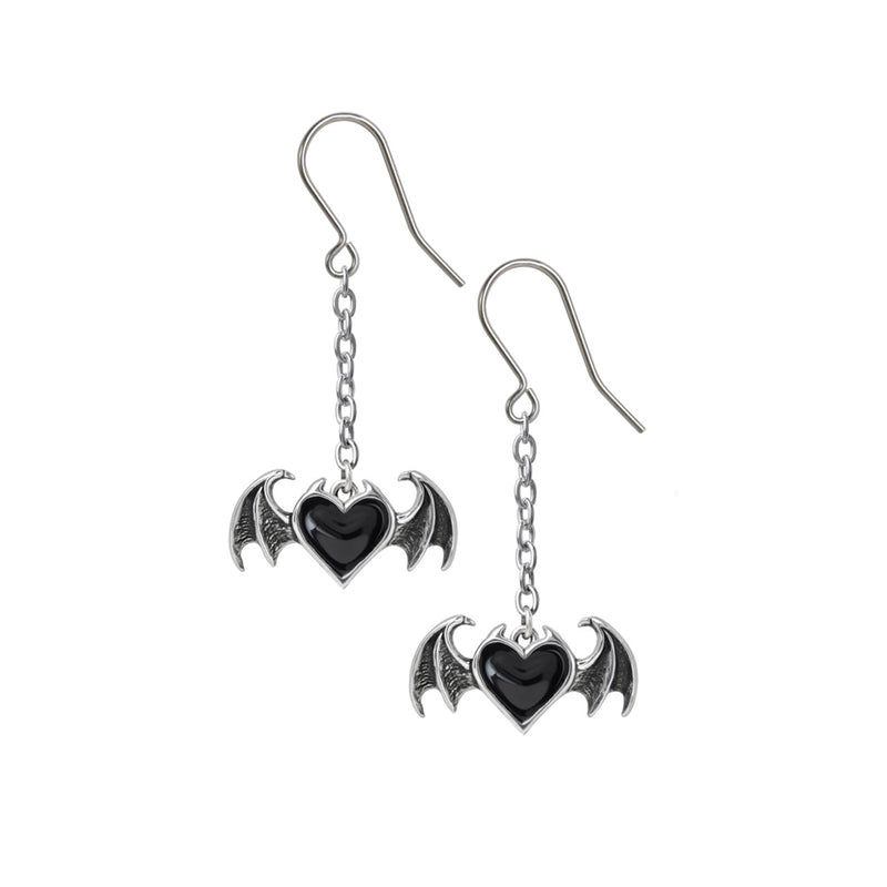 Veiled Heart Earrings-zoom-