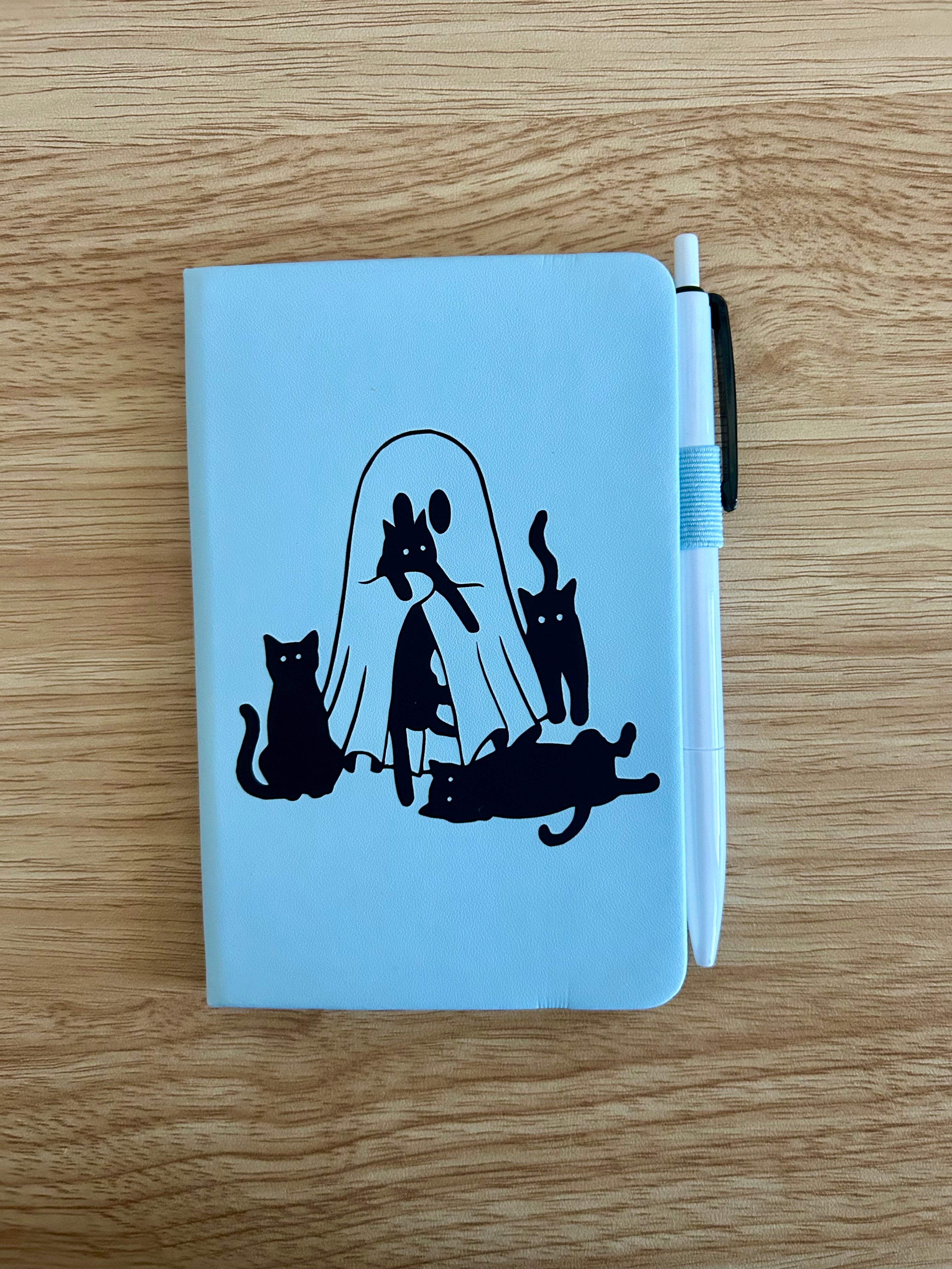 Ghost Cat Cuddles Journal – Cozy Cat Lover Notebook | Cute Spooky Reader Journal-zoom-2