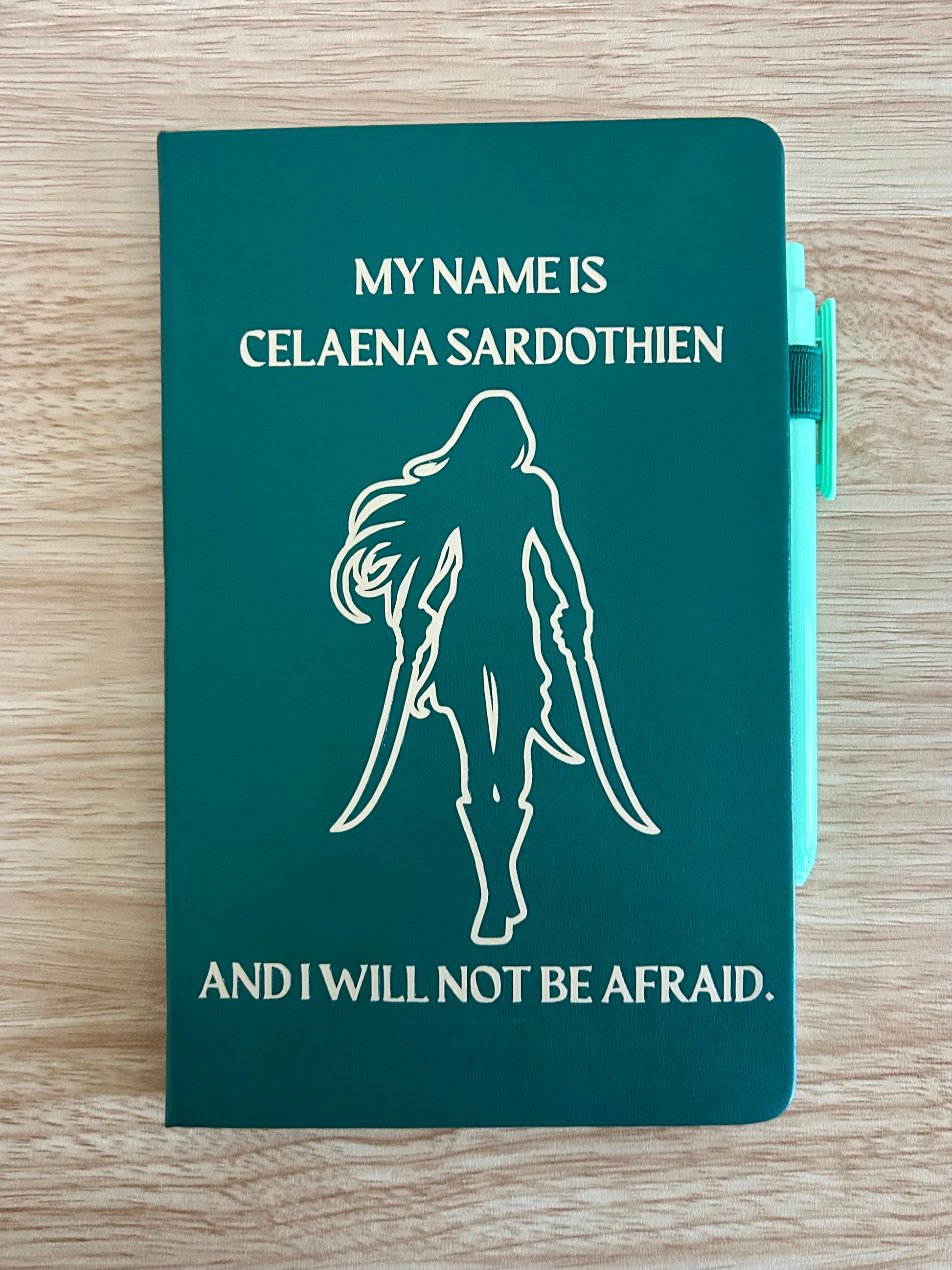 Not Afraid Journal – TOG Inspired Assassin Fantasy Notebook | Throne of Glass Reader Journal-1
