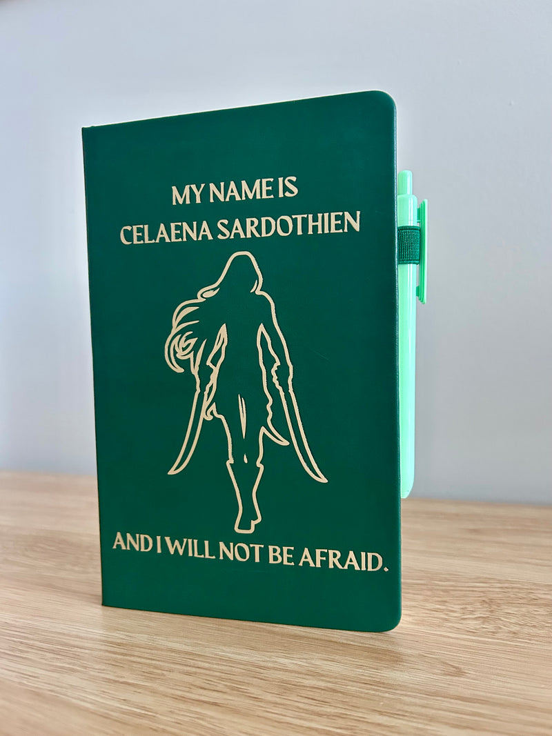 Not Afraid Journal – TOG Inspired Assassin Fantasy Notebook | Throne of Glass Reader Journal-zoom-