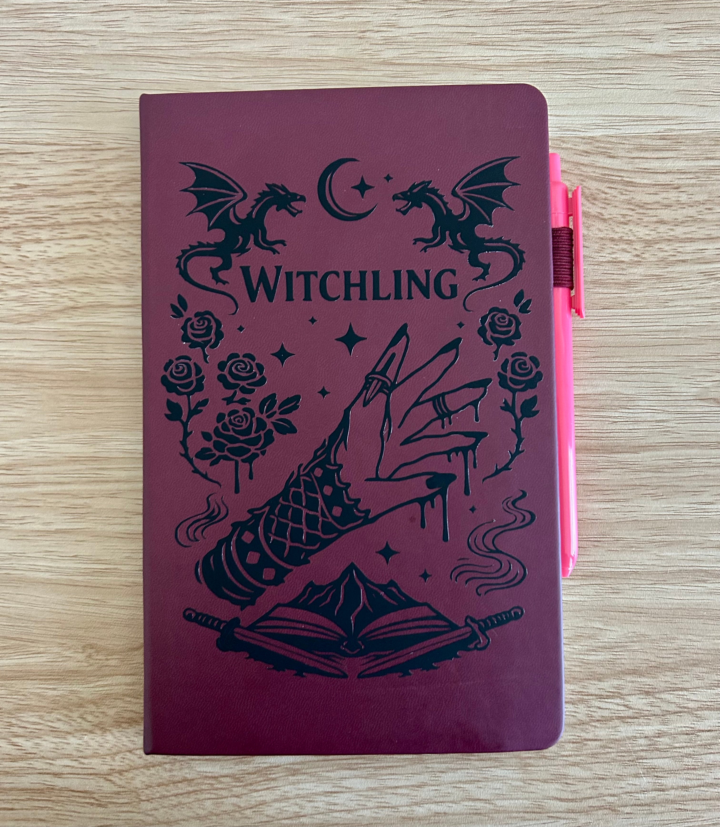 Witchling Journal – Manon Blackbeak Inspired Witchy Fantasy Notebook | Dark Feminine Romantasy Journal