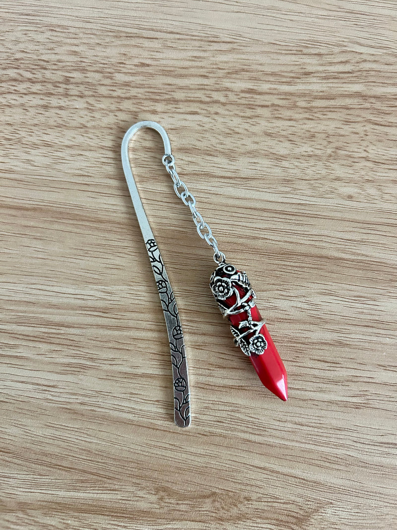 Crimson Rose – Enchanted Crystal Bookmark-zoom-