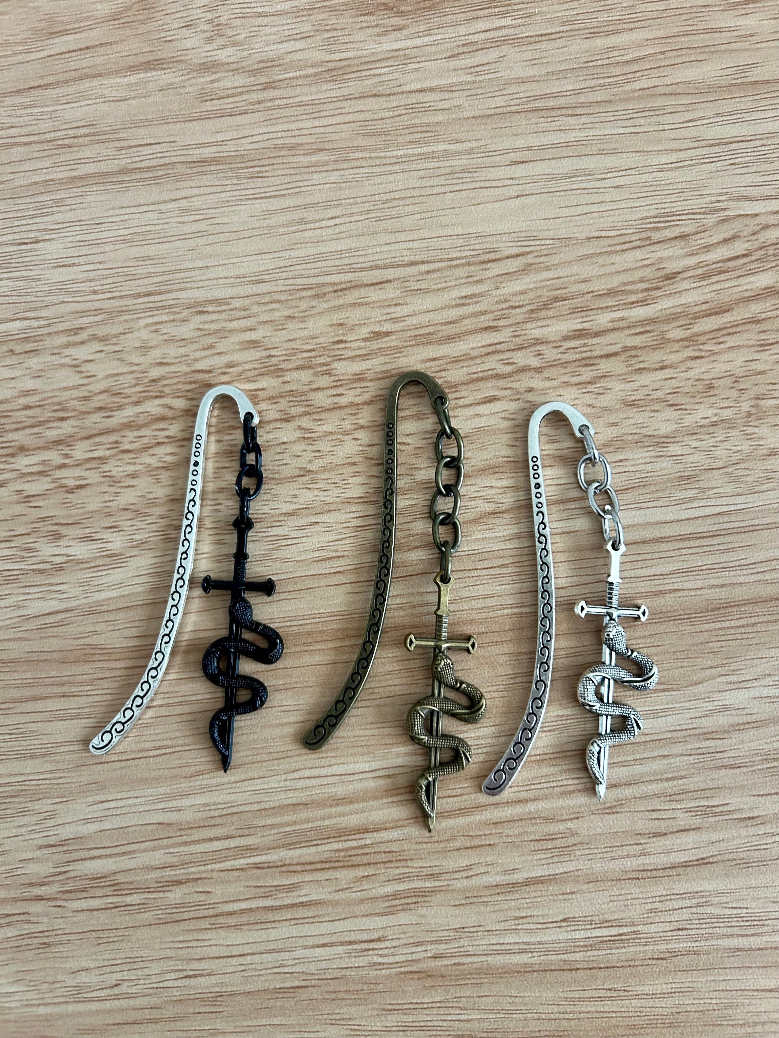 Serpentblade – Sword & Serpent Charm Bookmark