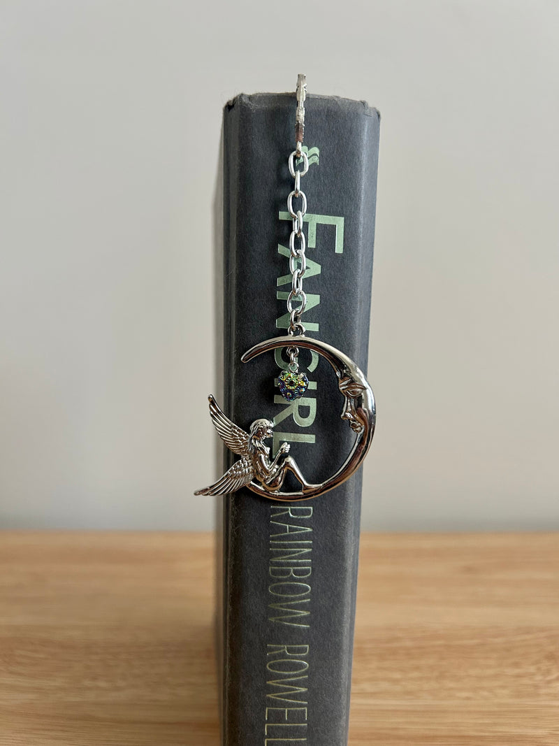 Silver Moon Fairy – Enchanted Metal Bookmark-zoom-
