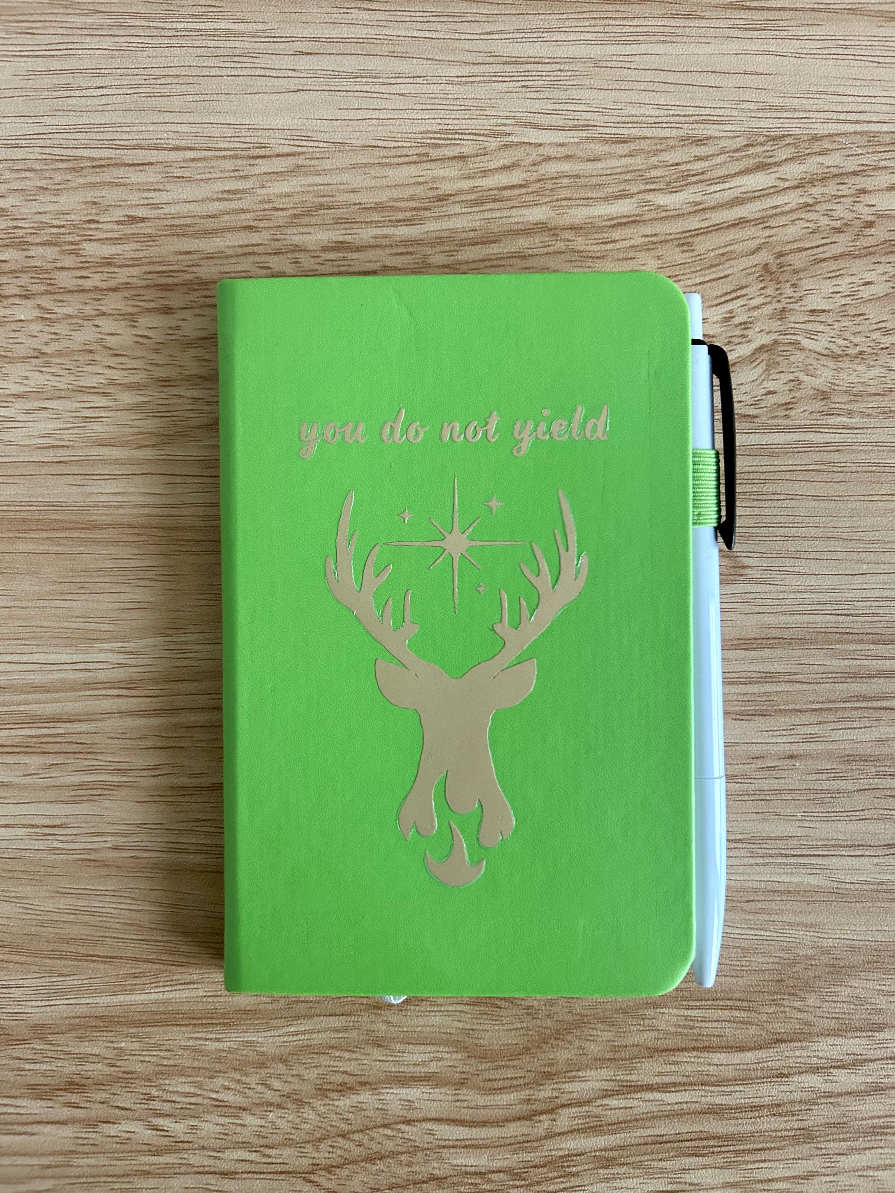 “You Do Not Yield” Hand-Embellished College Ruled Faux Leather Mini Journal-zoom-1