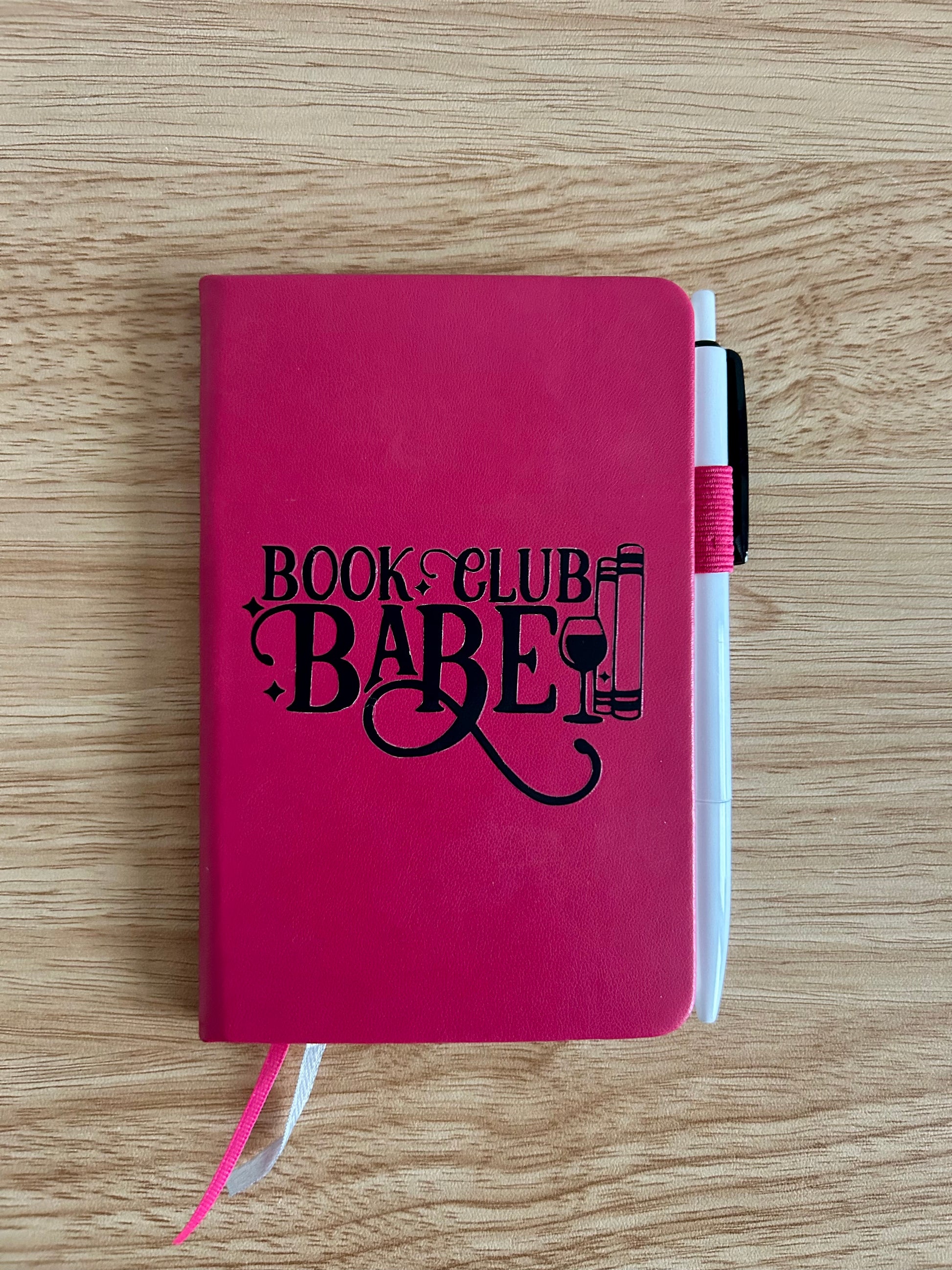 Book Club Babe: Hand-Embellished College Ruled Faux Leather Mini Journal-1