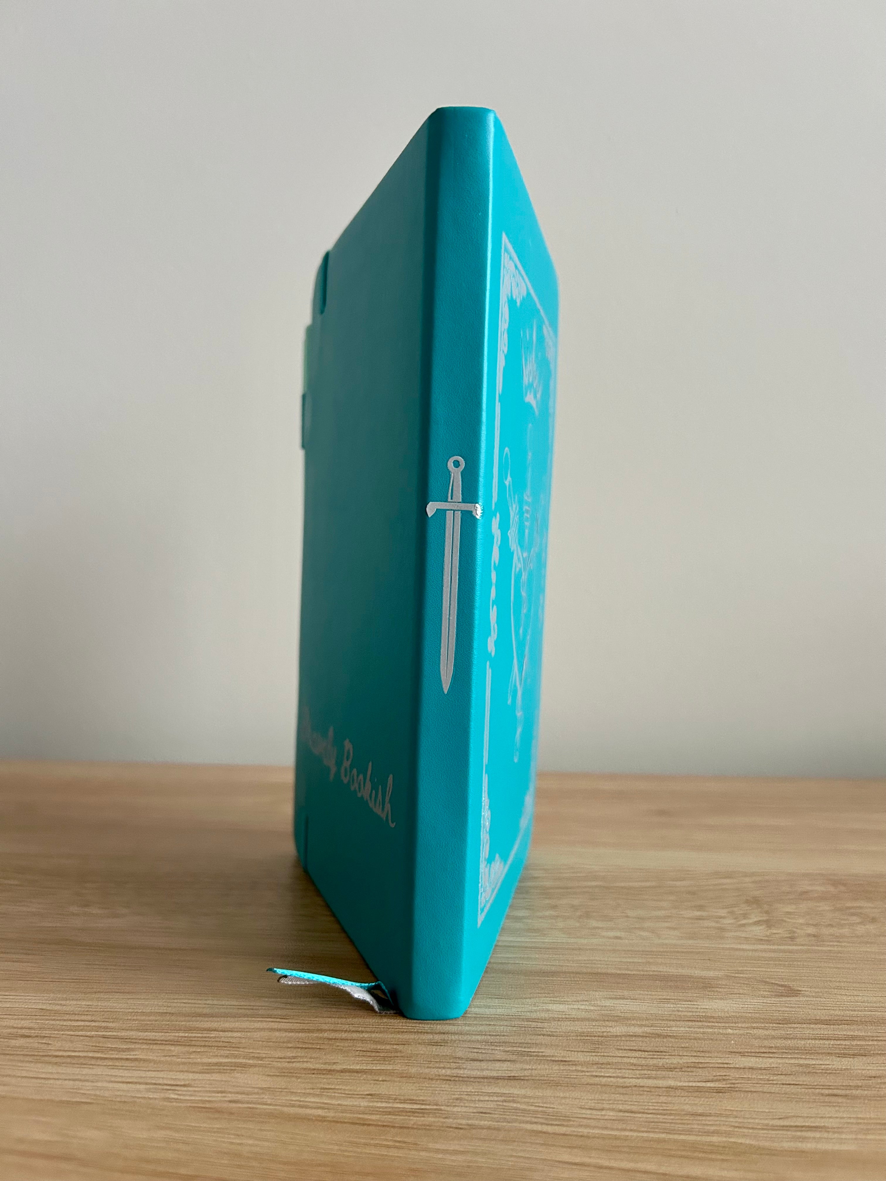 Crowned Heart & Daggers – Hand-Embellished Classic Ruled Faux Leather Journal