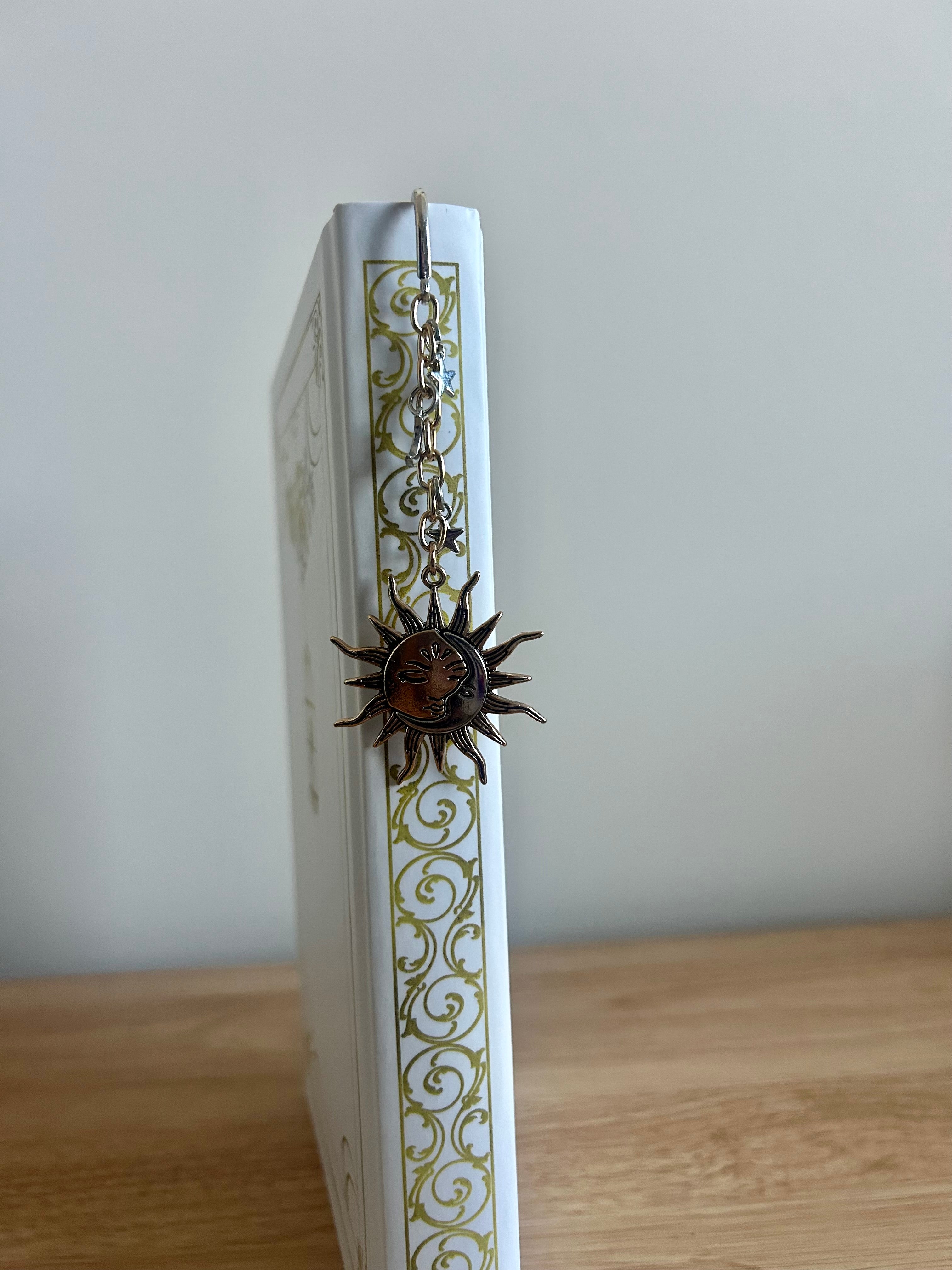 Celestial Sun – Moon & Starlight Charm Bookmark-zoom-2