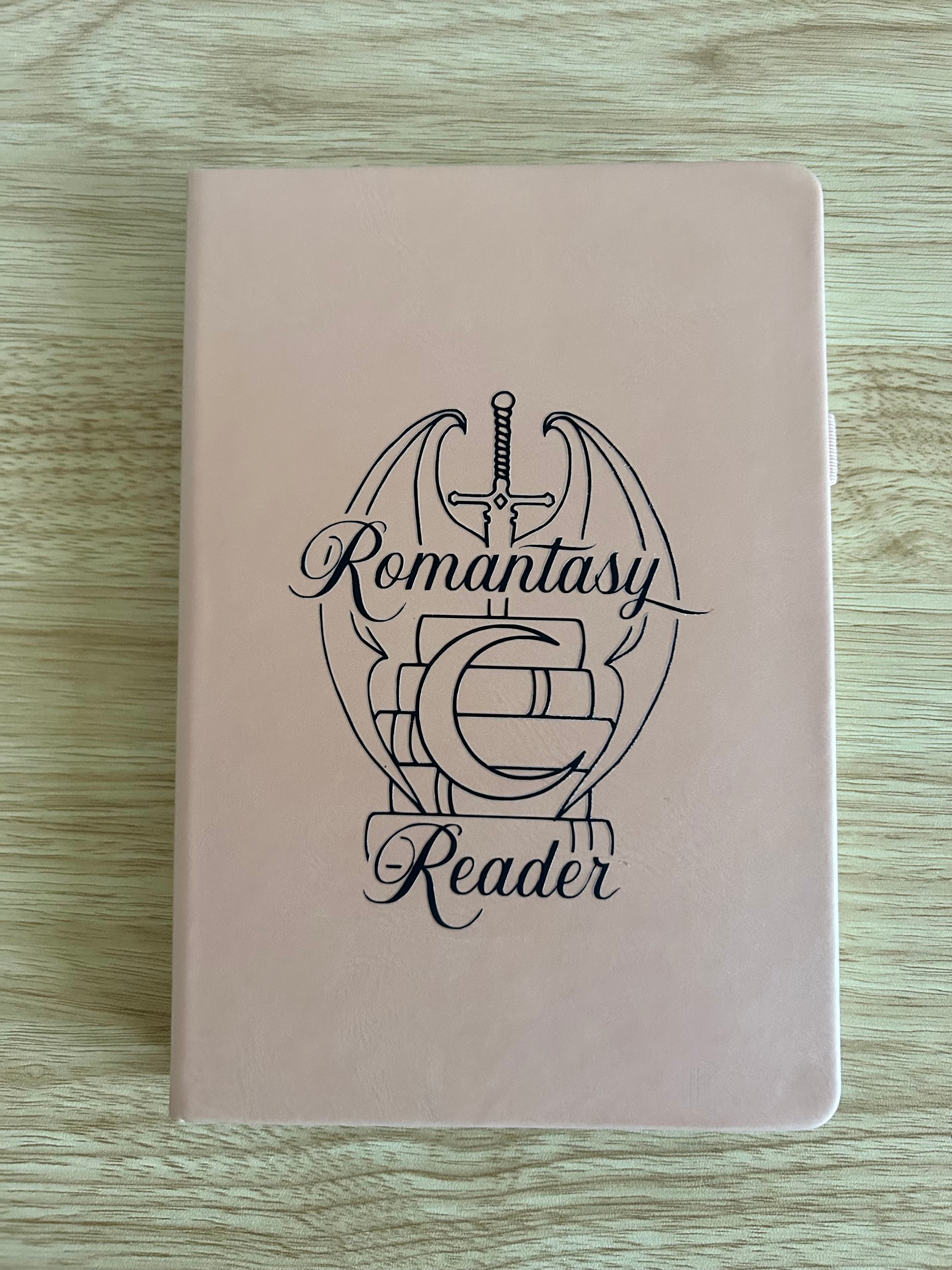Romantasy Reader: Hand-Embellished Lined Large Faux Leather Journal