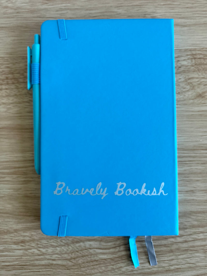 "Summoning the Will to Conquer My TBR" Hand-Embellished Classic Ruled Faux Leather Journal-zoom-