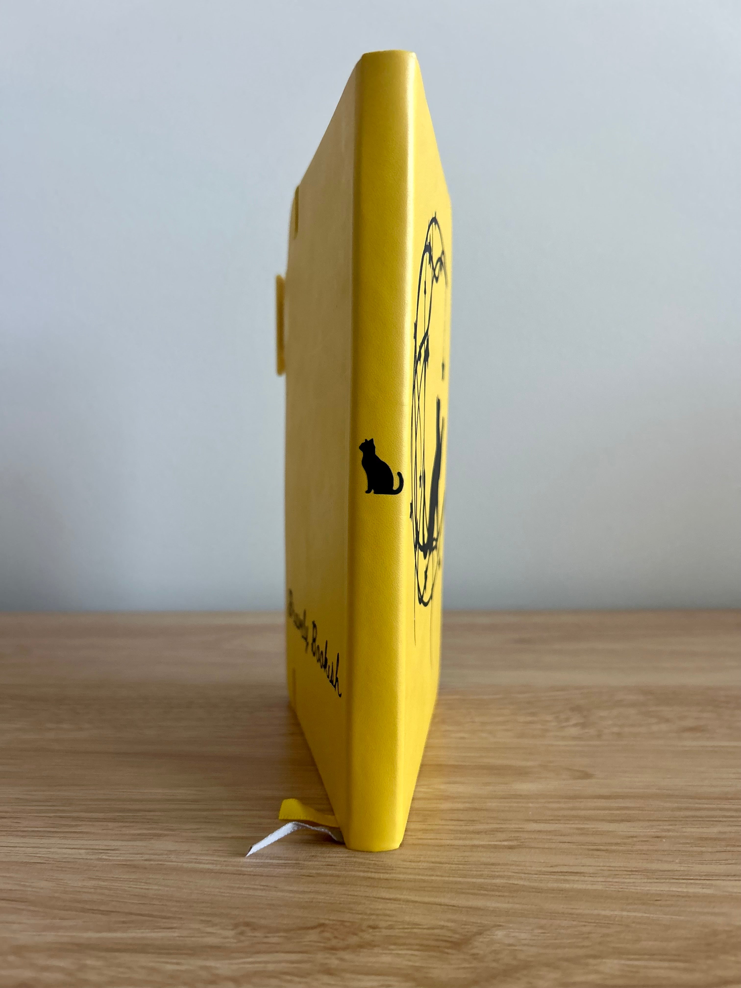 Celestial Cat: Hand-Embellished Classic Ruled Faux Leather Journal-zoom-2