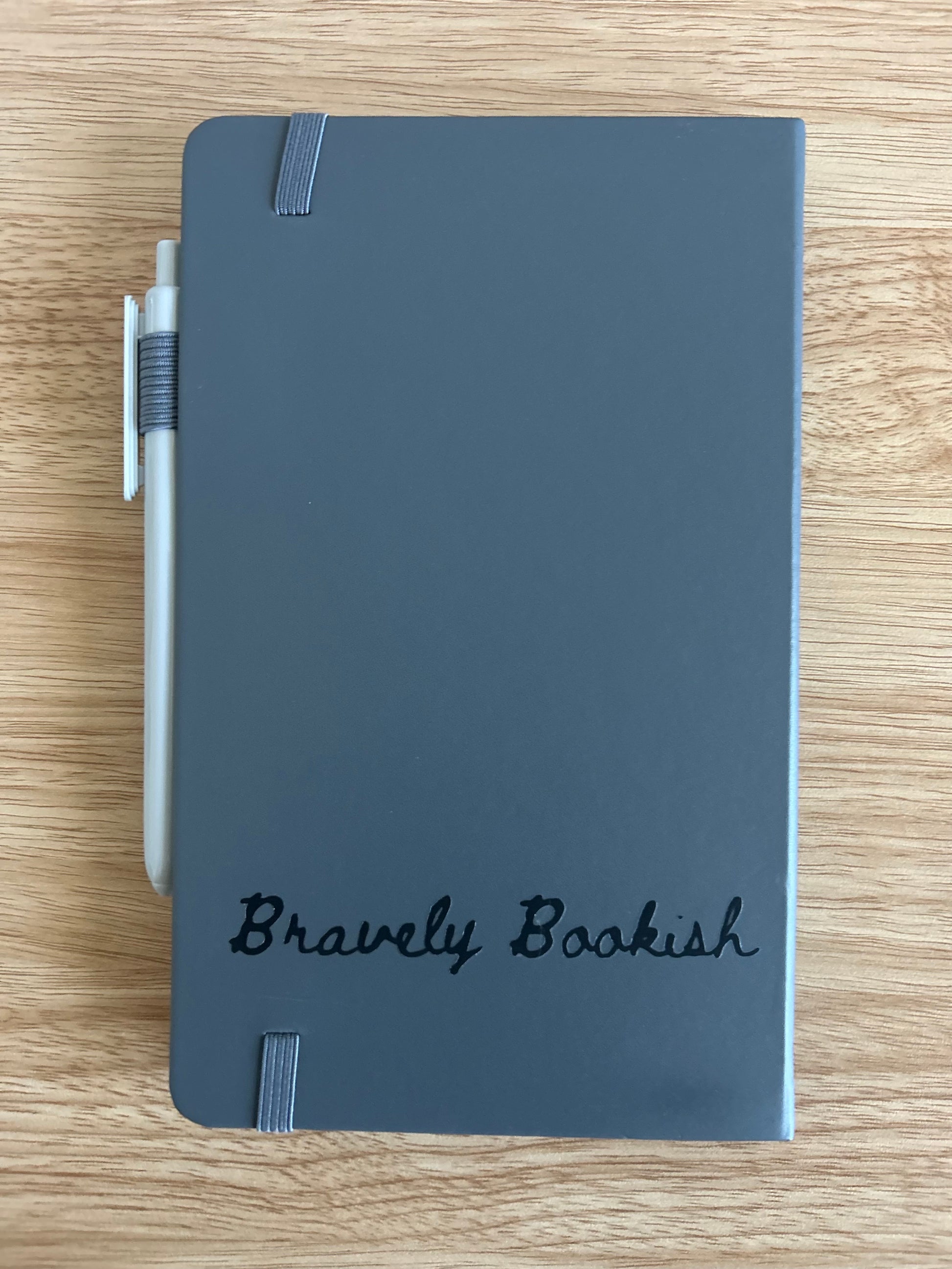 “There Are Books in My Future” Hand-Embellished Classic Ruled Faux Leather Journal-2