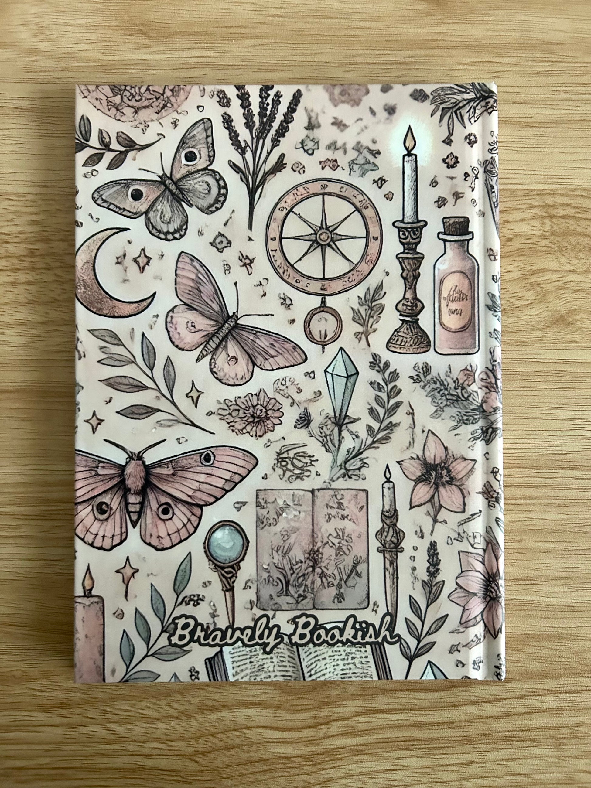 Moon Moth Magic – Soft Witchy Collage Junk Journal (A5 Hardcover)-2