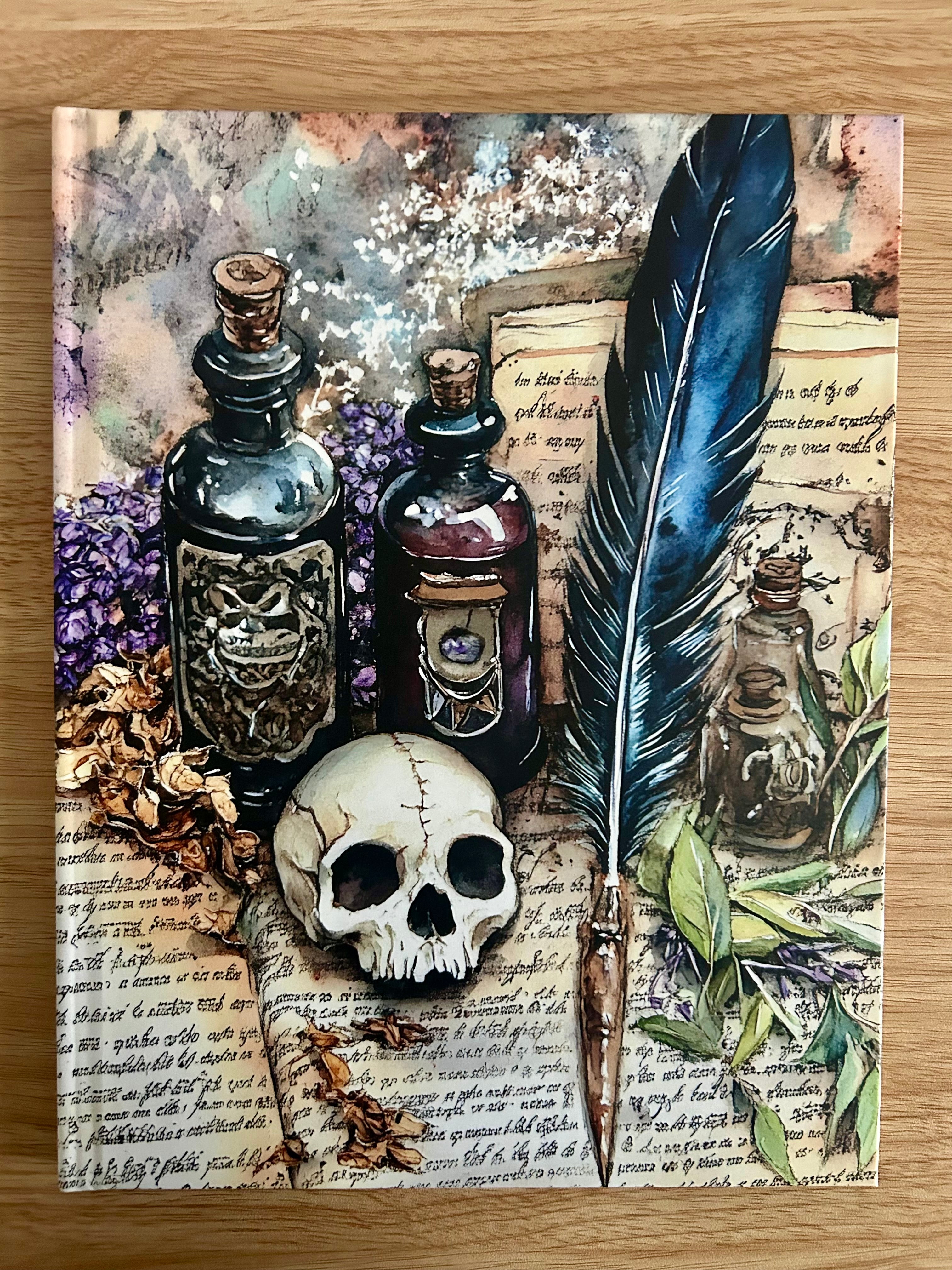 Occult Scribe – Dark Witchcraft Collage Junk Journal (Hardcover, 8.5x11)-zoom-1