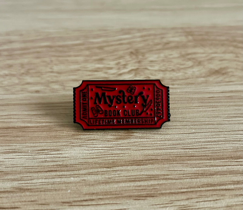 Mystery Book Club Ticket - Enamel Pin-zoom-