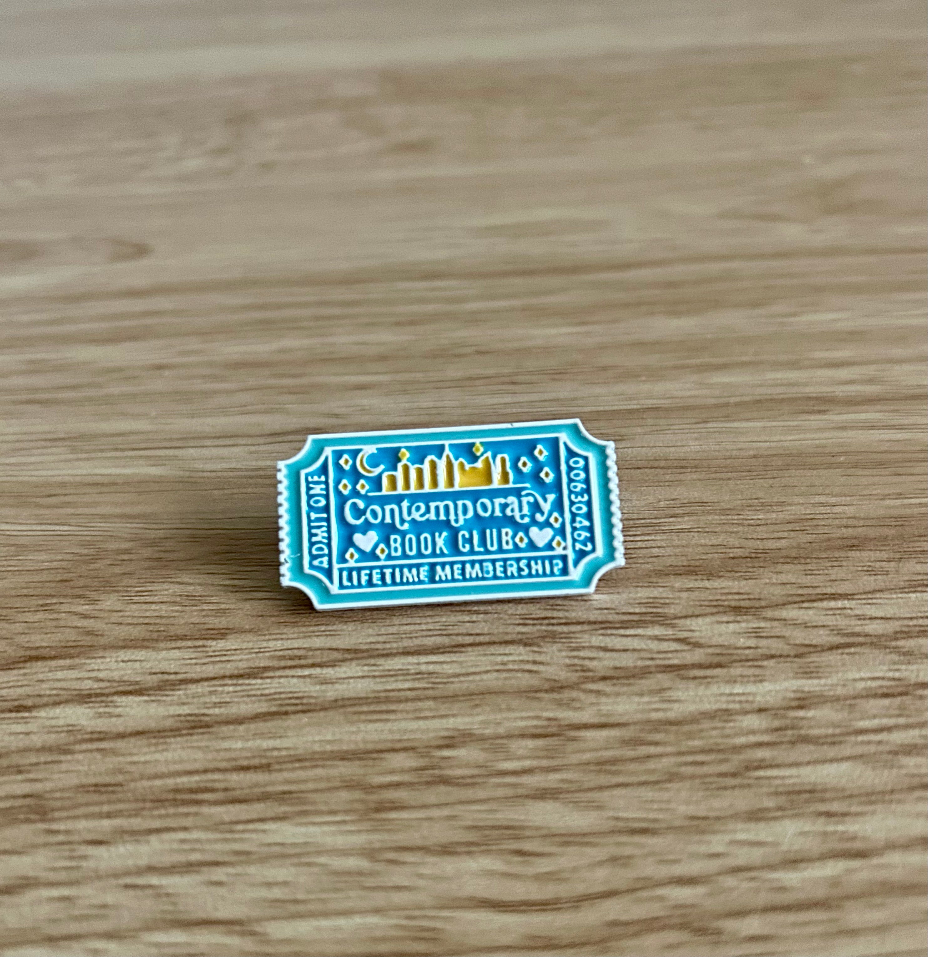 Contemporary Romance Book Club Ticket - Enamel Pin-zoom-1