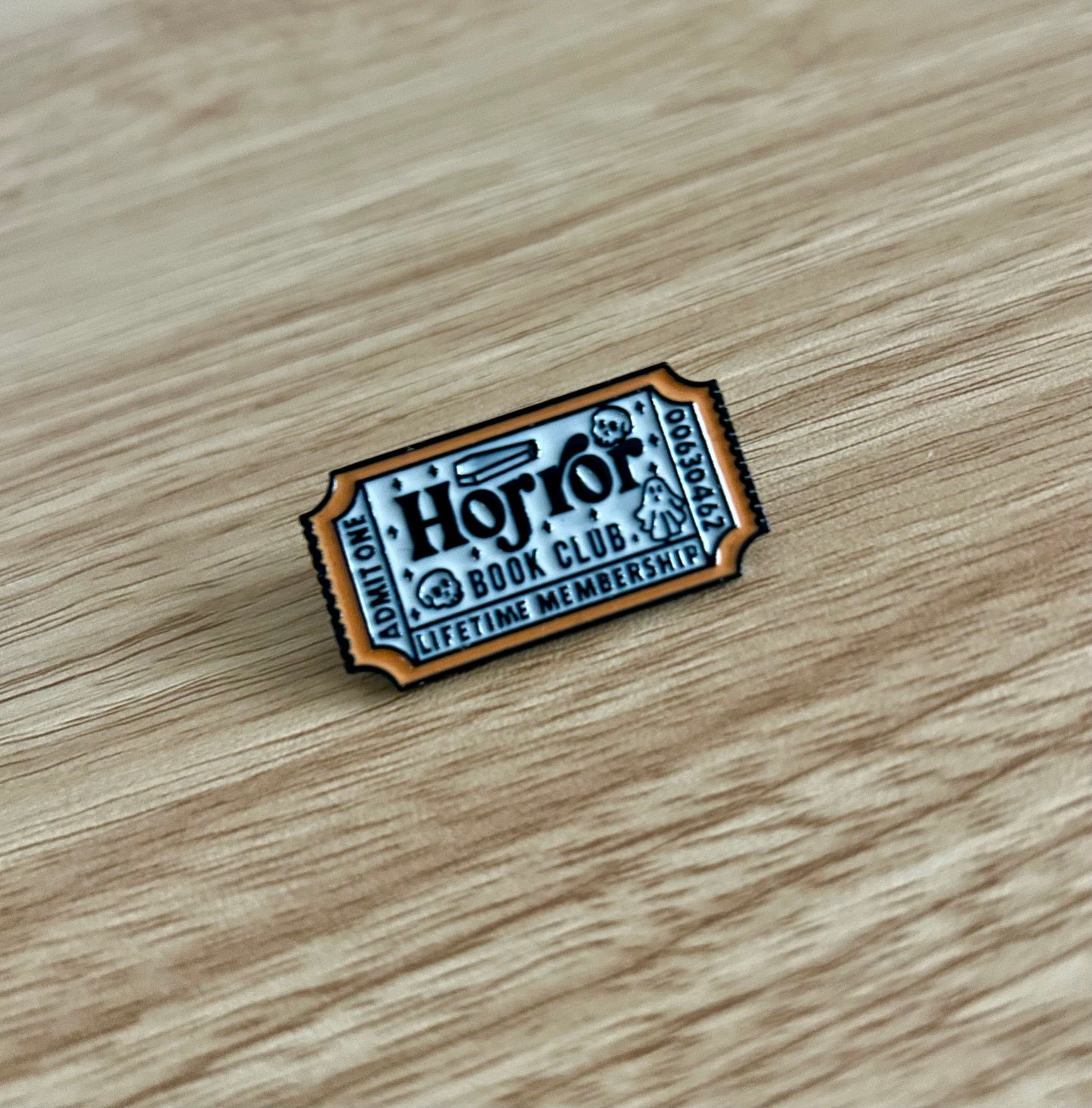 Horror Book Club Ticket - Enamel Pin