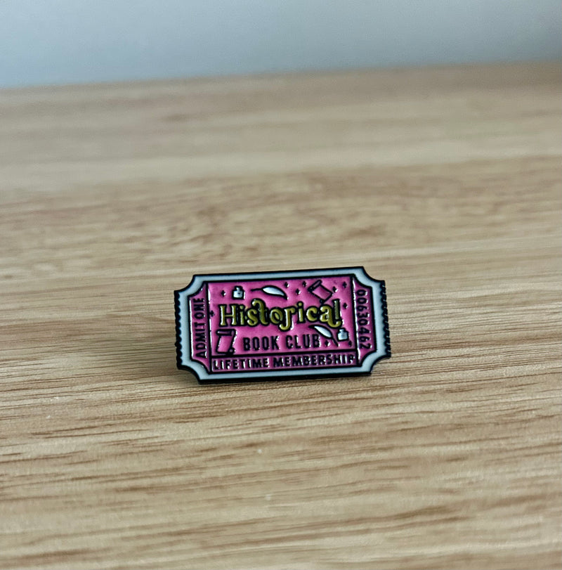 Historical Book Club Ticket - Enamel Pin-zoom-