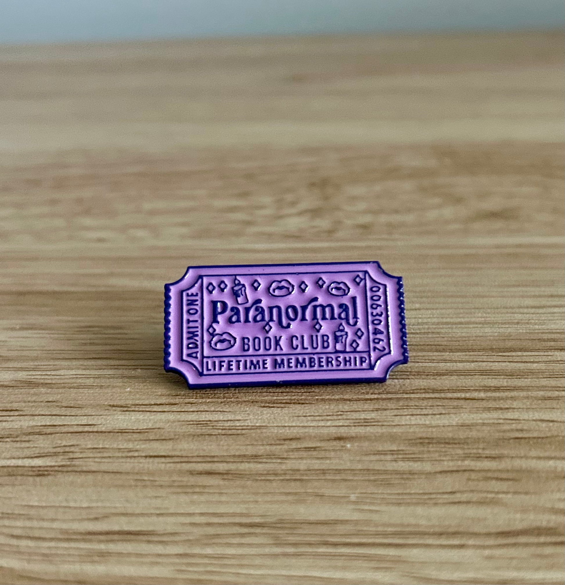 Paranormal Book Club Ticket - Enamel Pin-1