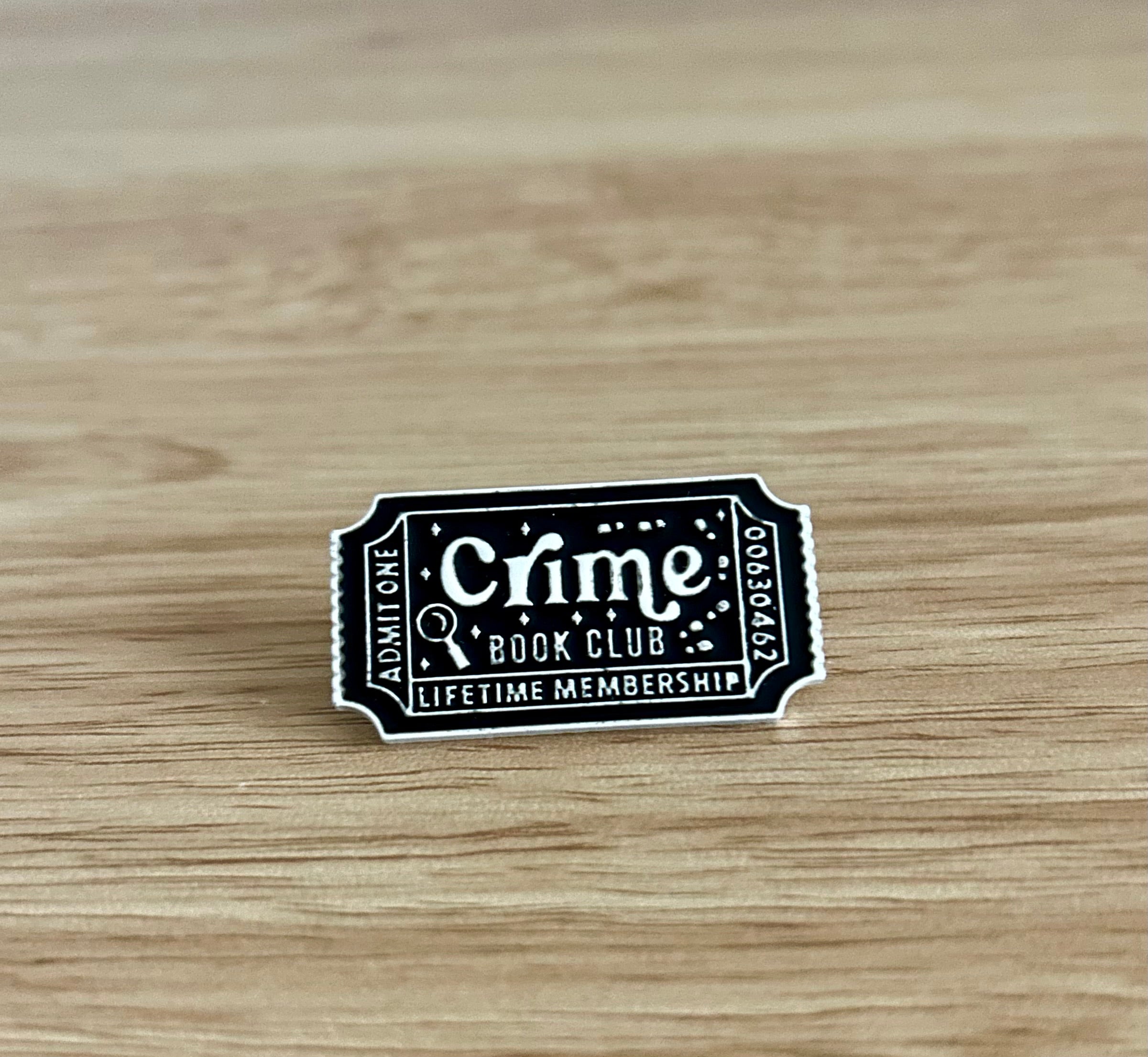 Crime Book Club Ticket - Enamel Pin